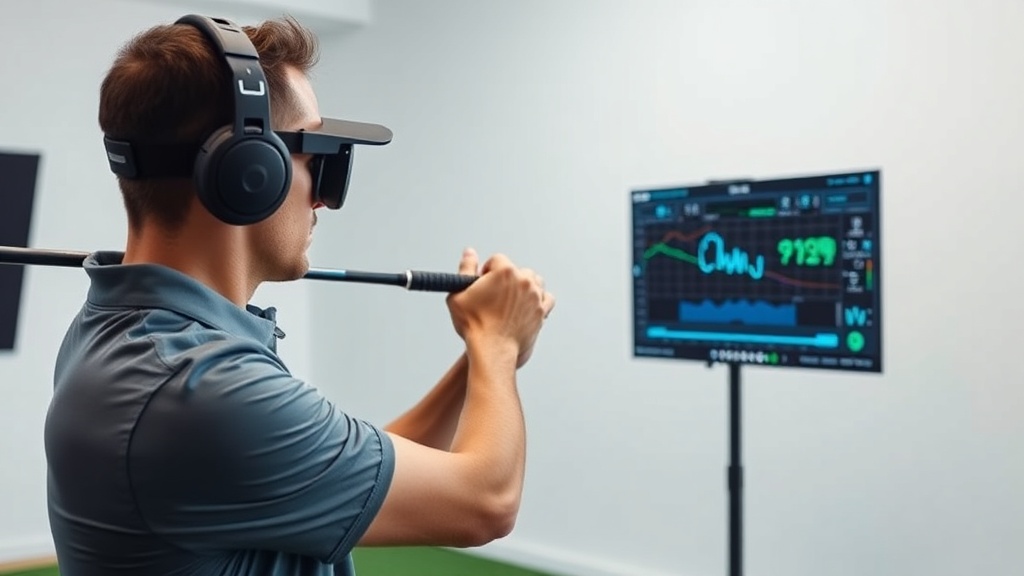 플레이어의 스윙 속도와 라켓 궤적을 분석하는 모습